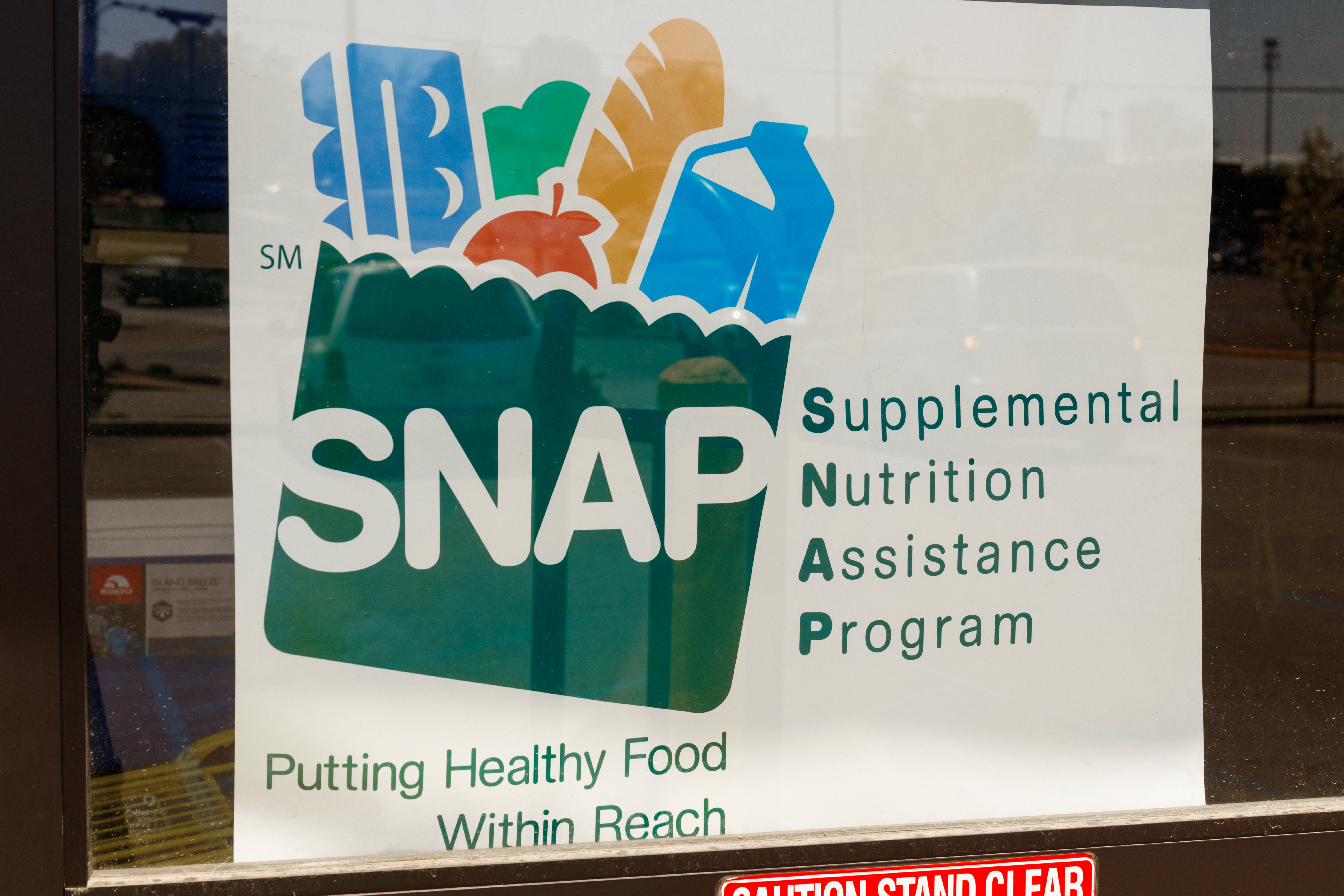 Window poster for SNAP (supplemental nutrition assistance program)