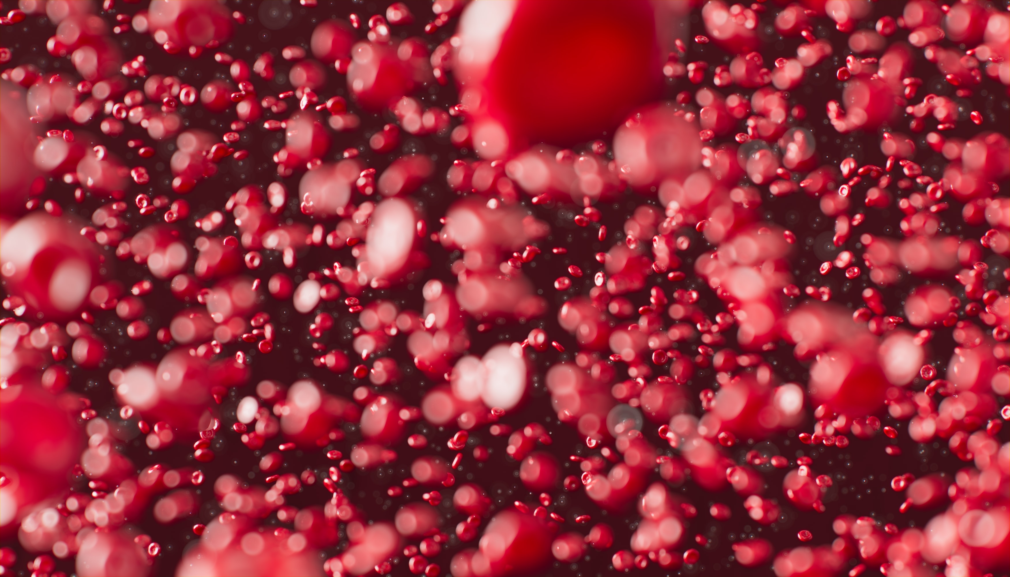 3d render of red blood cells