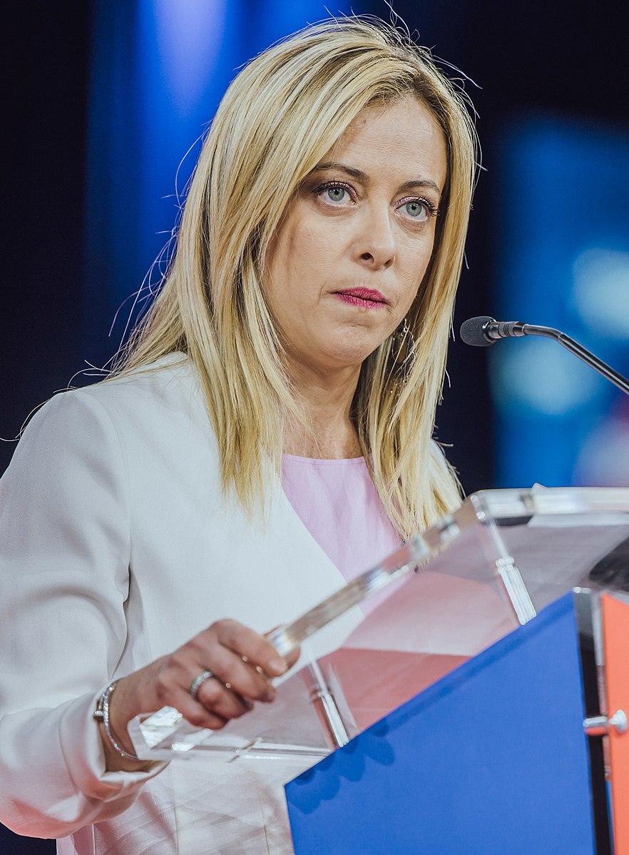 a photo of the prime minister of Italy, Giorgia Meloni