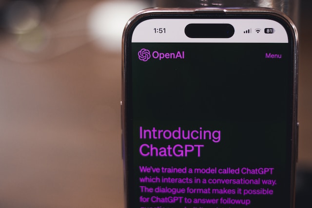 ChatGPT on a phone