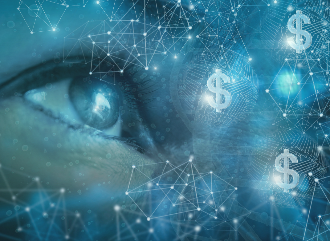 graphic of eye staring at future technology