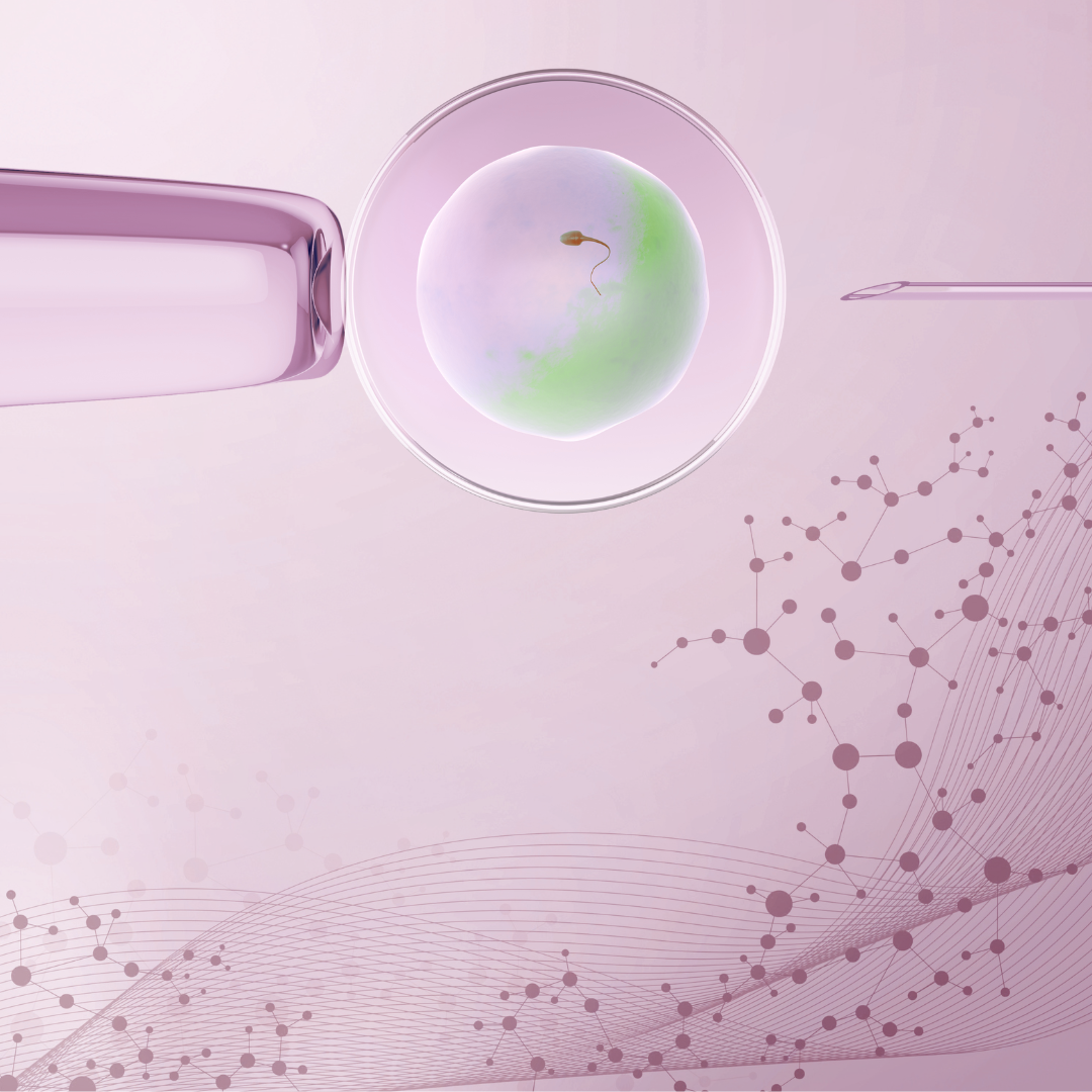 ivf graphic on pink background