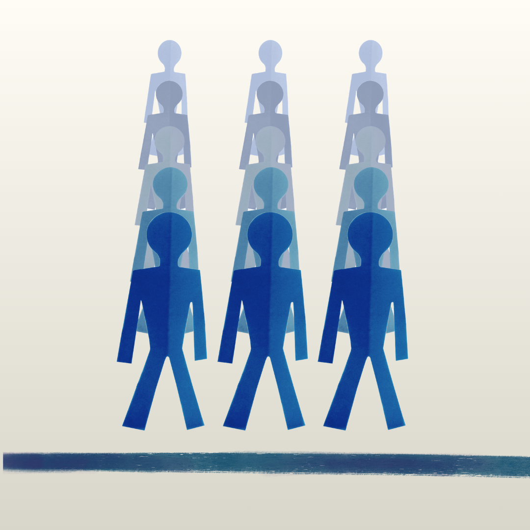 stick figures reproducing on a cream background 