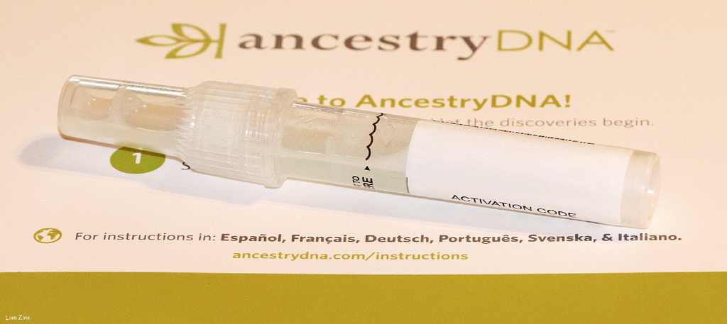 Ancestry DNA kit and test tube