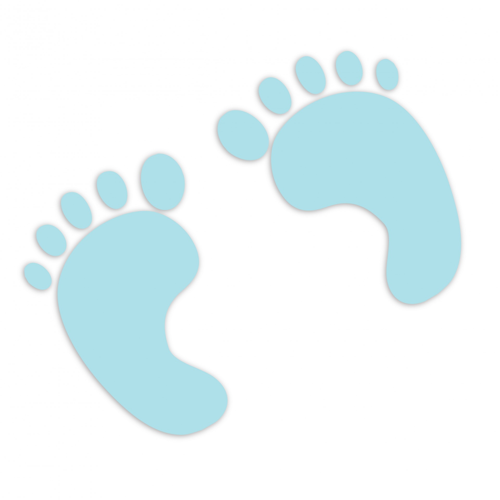 blue baby footprints - clip art