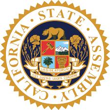 gold and blue state seal of California