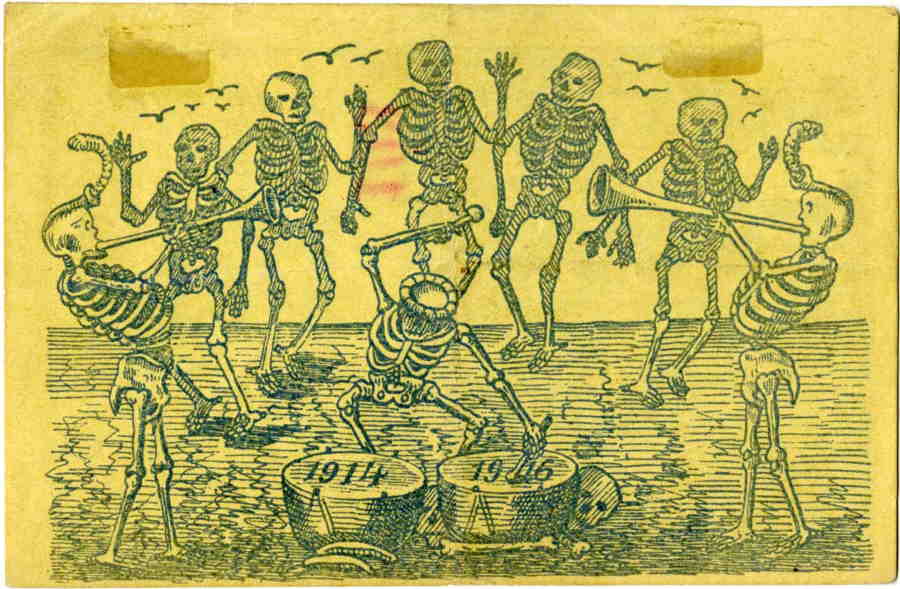 Dancing skeletons from 1916