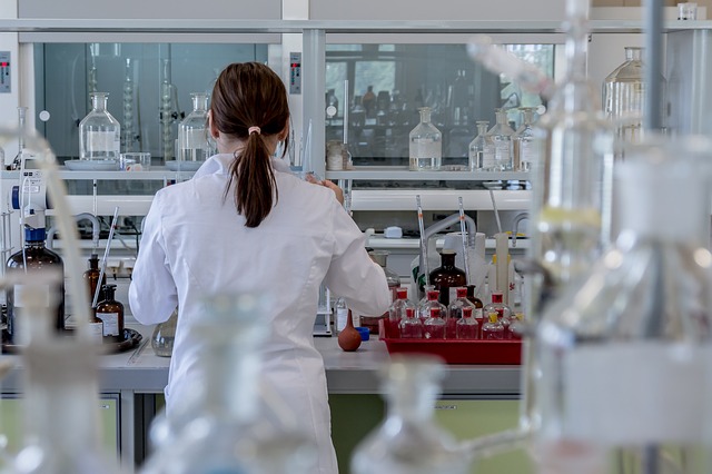lab scientist in white lab coat