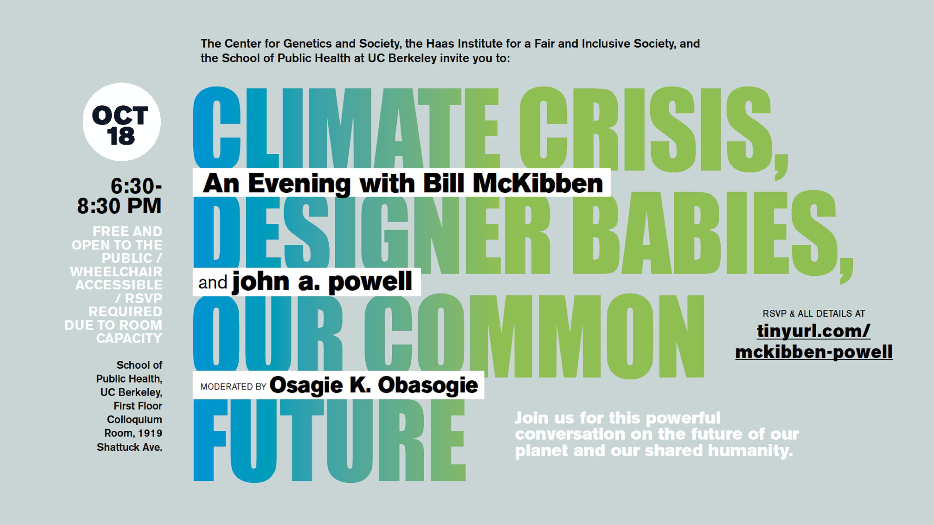 Announcement to Climate Crisis event on October 18, 2019