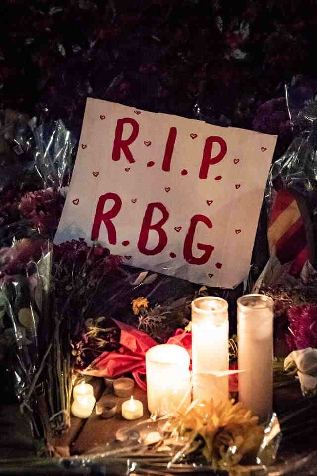 A candle-lit memorial for RGB
