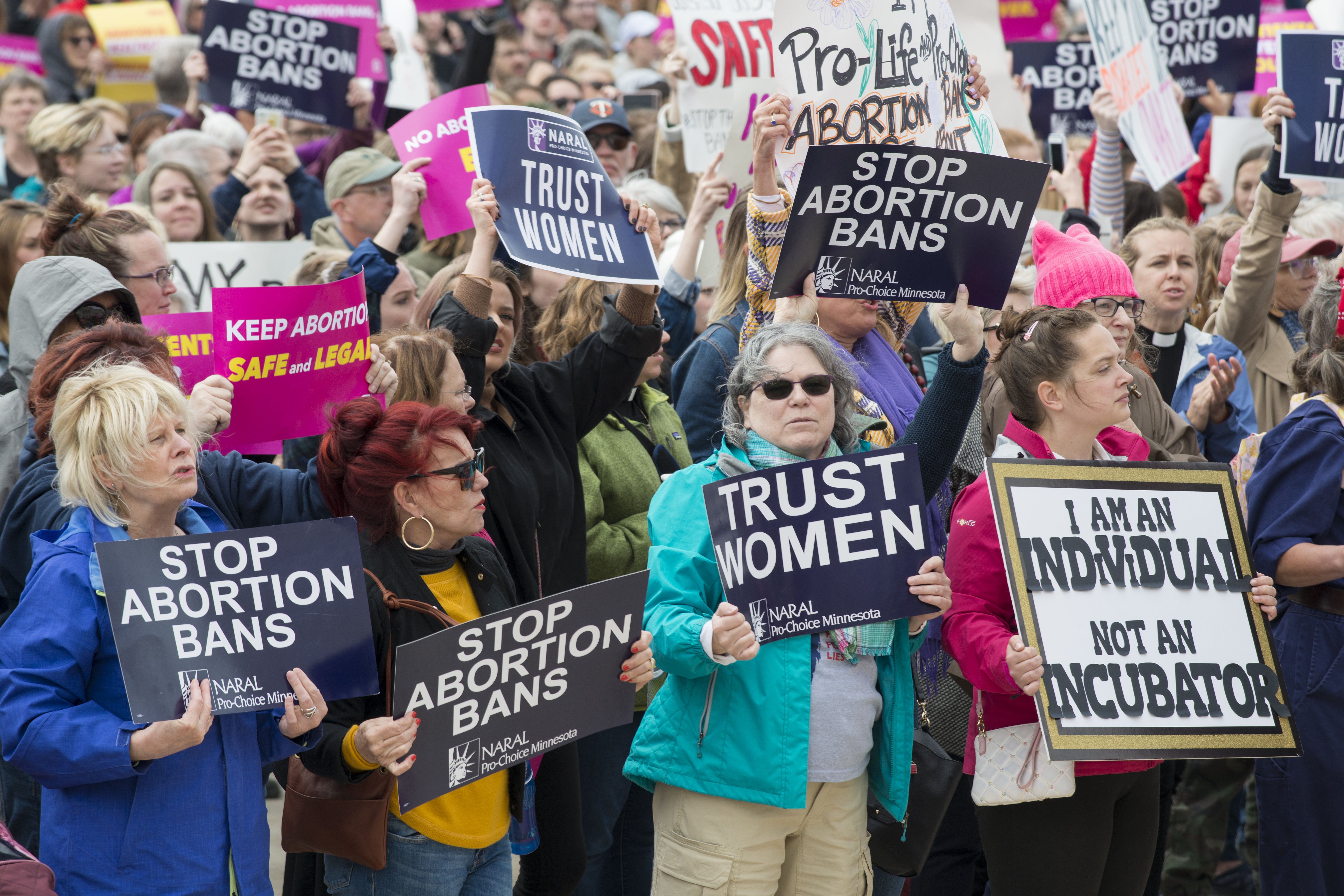 an anti abortion ban protest