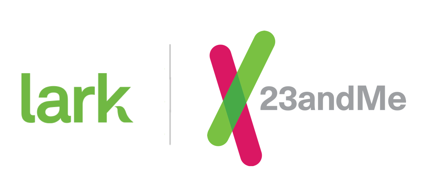 Logos of Lark & 23andMe