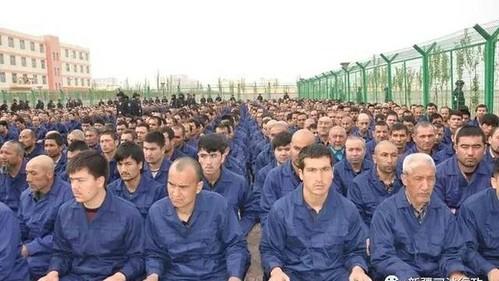 Uyghurs in an internment camp