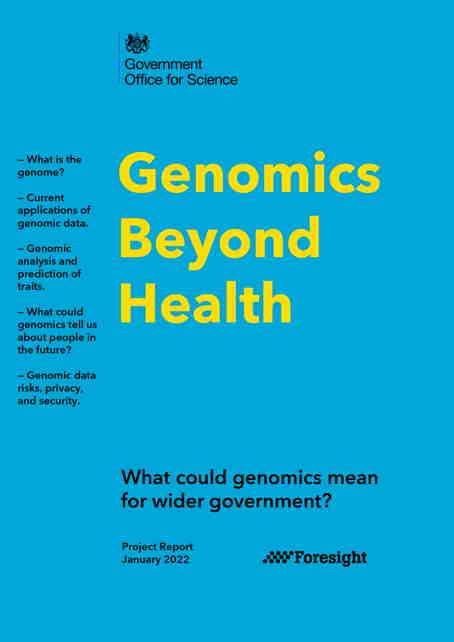 Cover of the Genomics Beyond Health Report