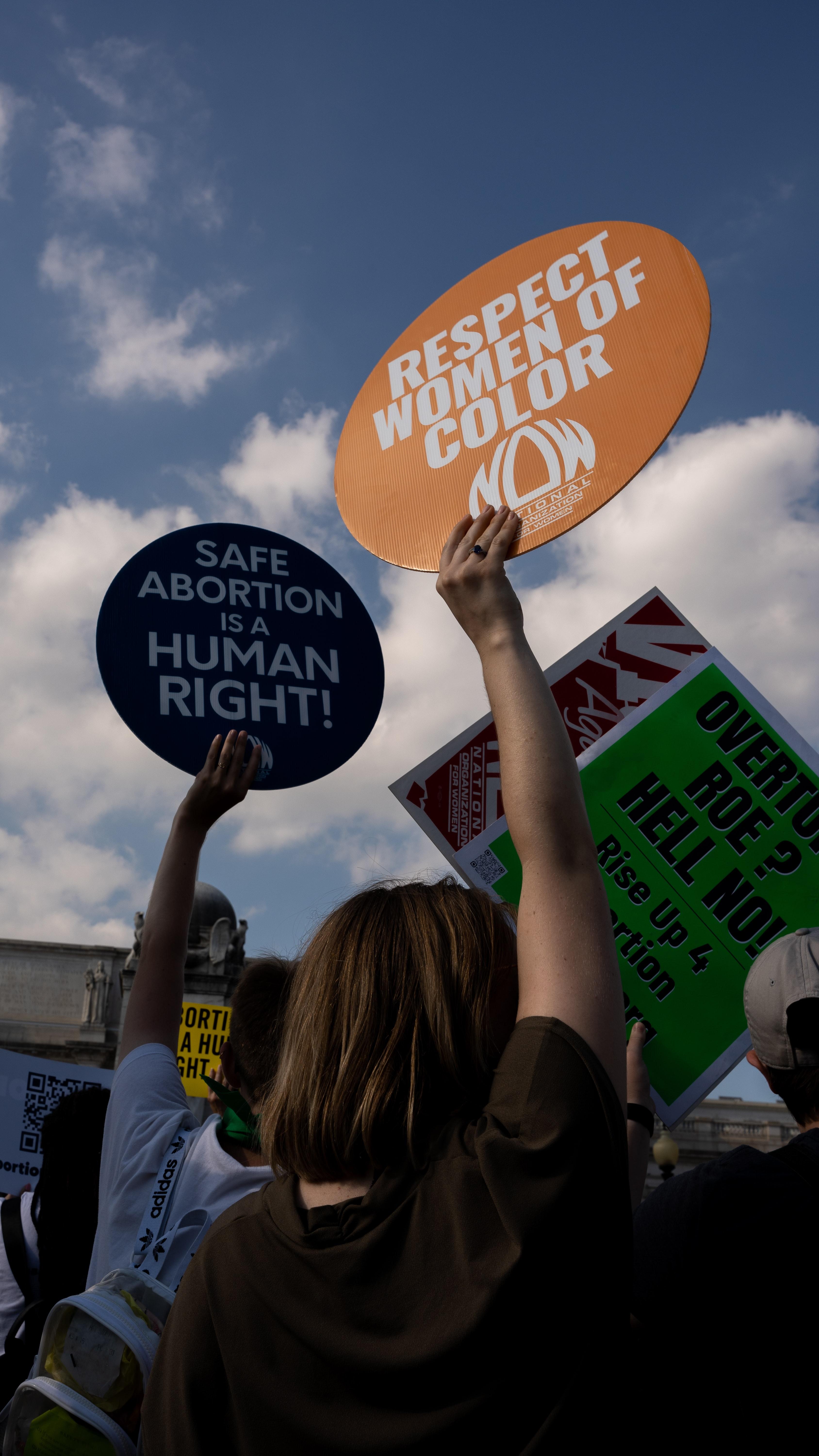 Image of a Roe v. Wade protest sign
