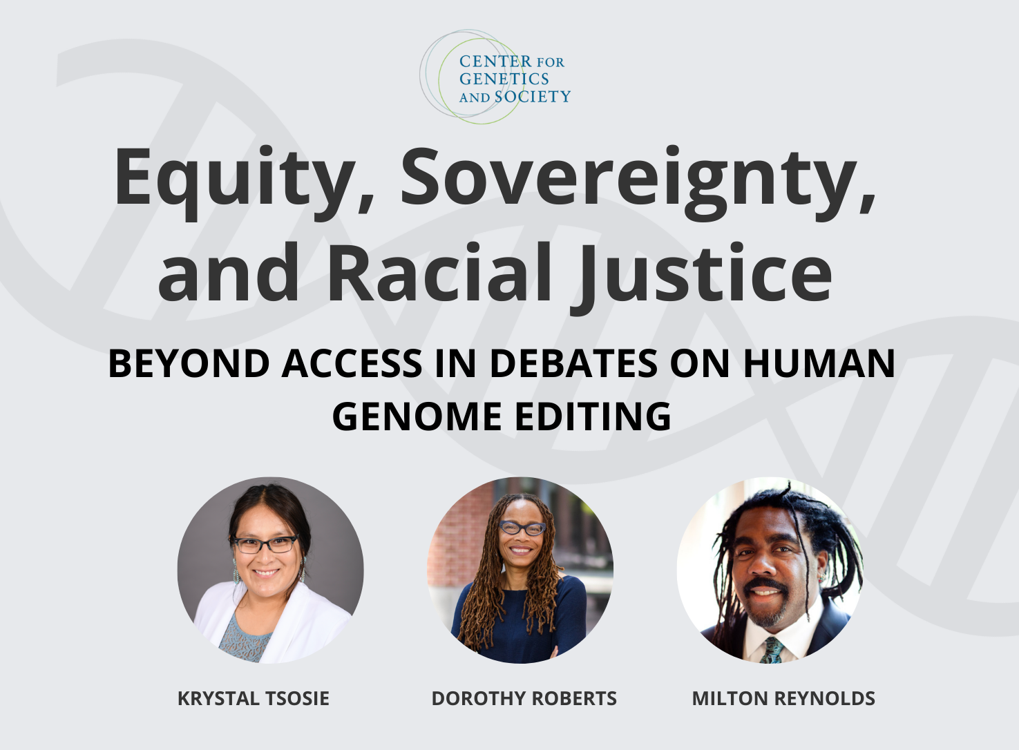 Equity, Sovereignty, and Racial Justice flyer featuring speaker headshots