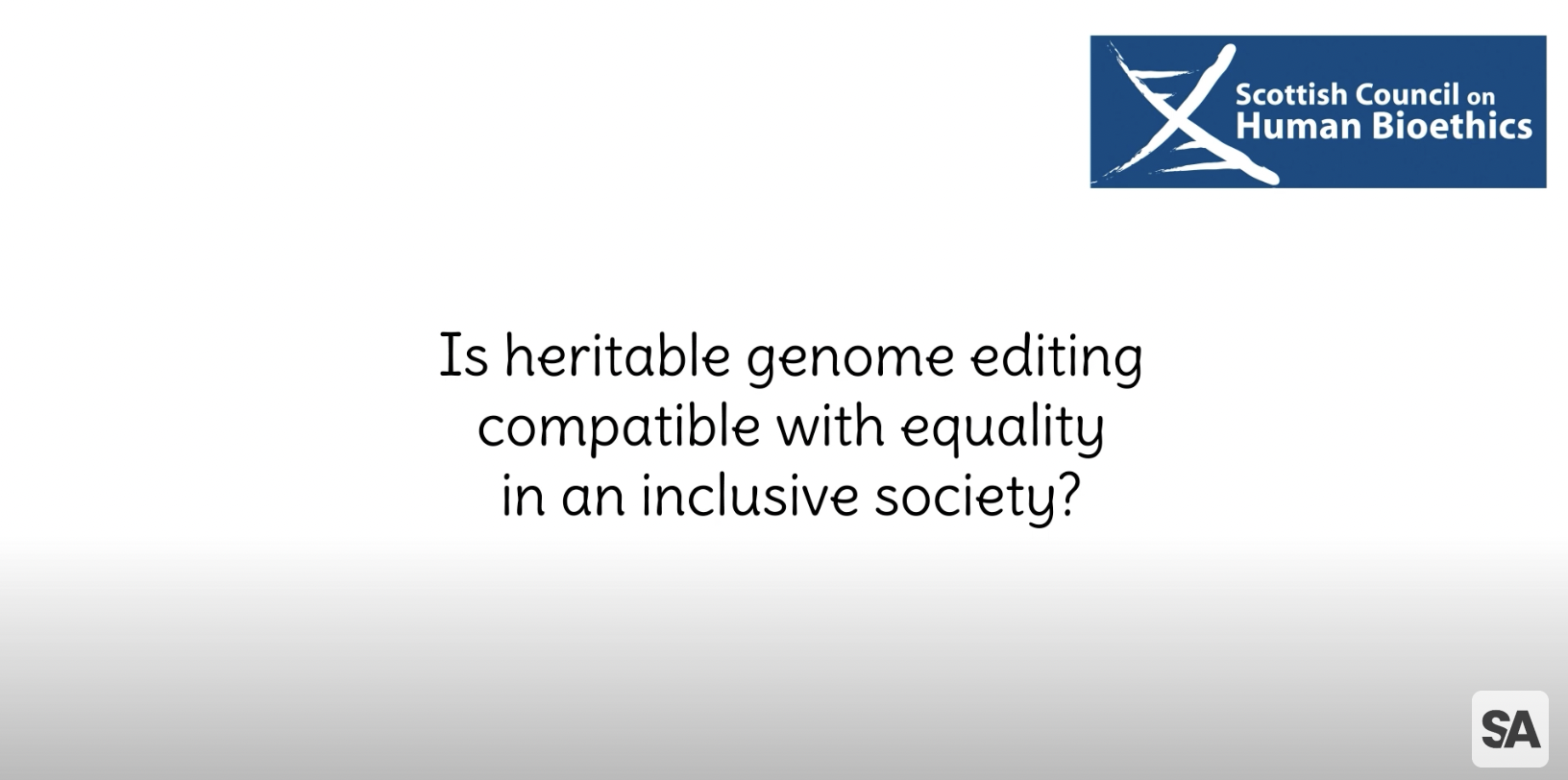a picture of the question Is heritable genome editing compatible with equality in an inclusive society?