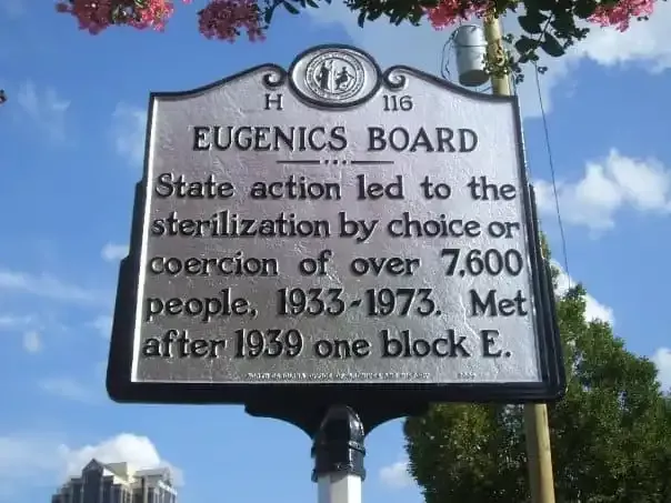 Eugenics Marker by North Carolina Highway