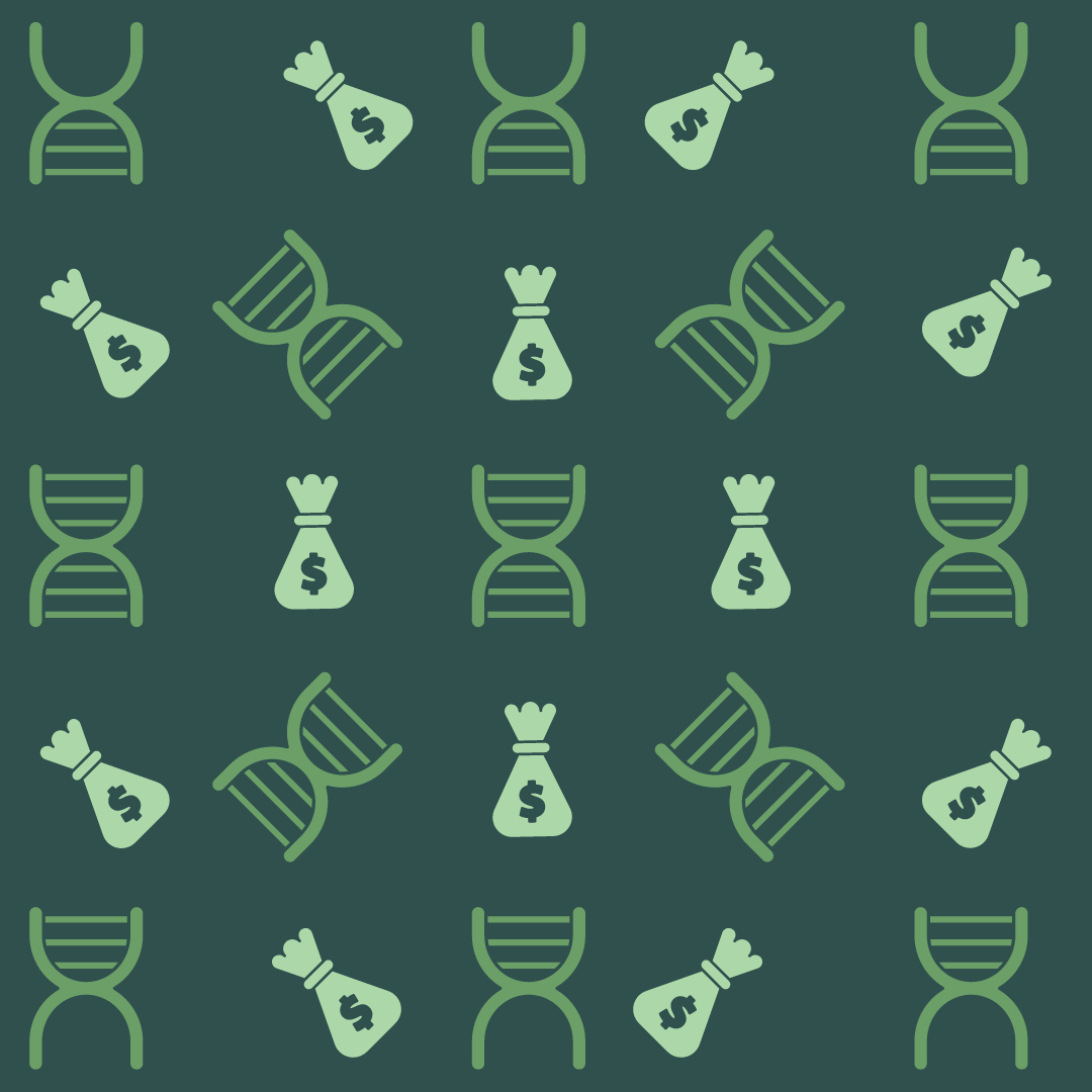 gene therapy and money graphic
