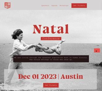 Front page of the Natal Conference website