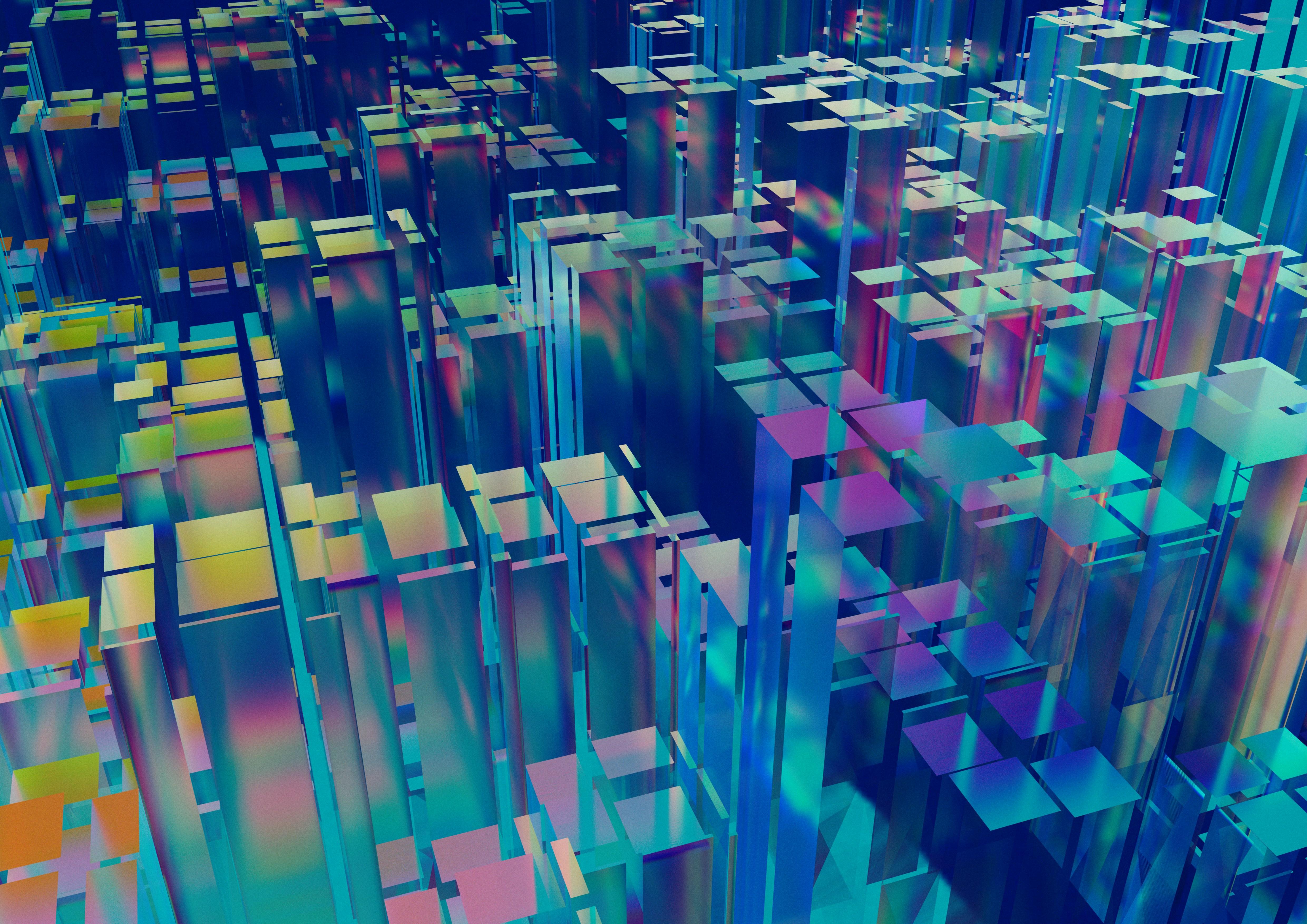 abstract 3d rendering of AI system