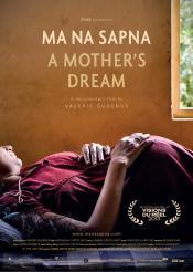 Movie poster featuring a woman lying down, holding her pregnant belly.