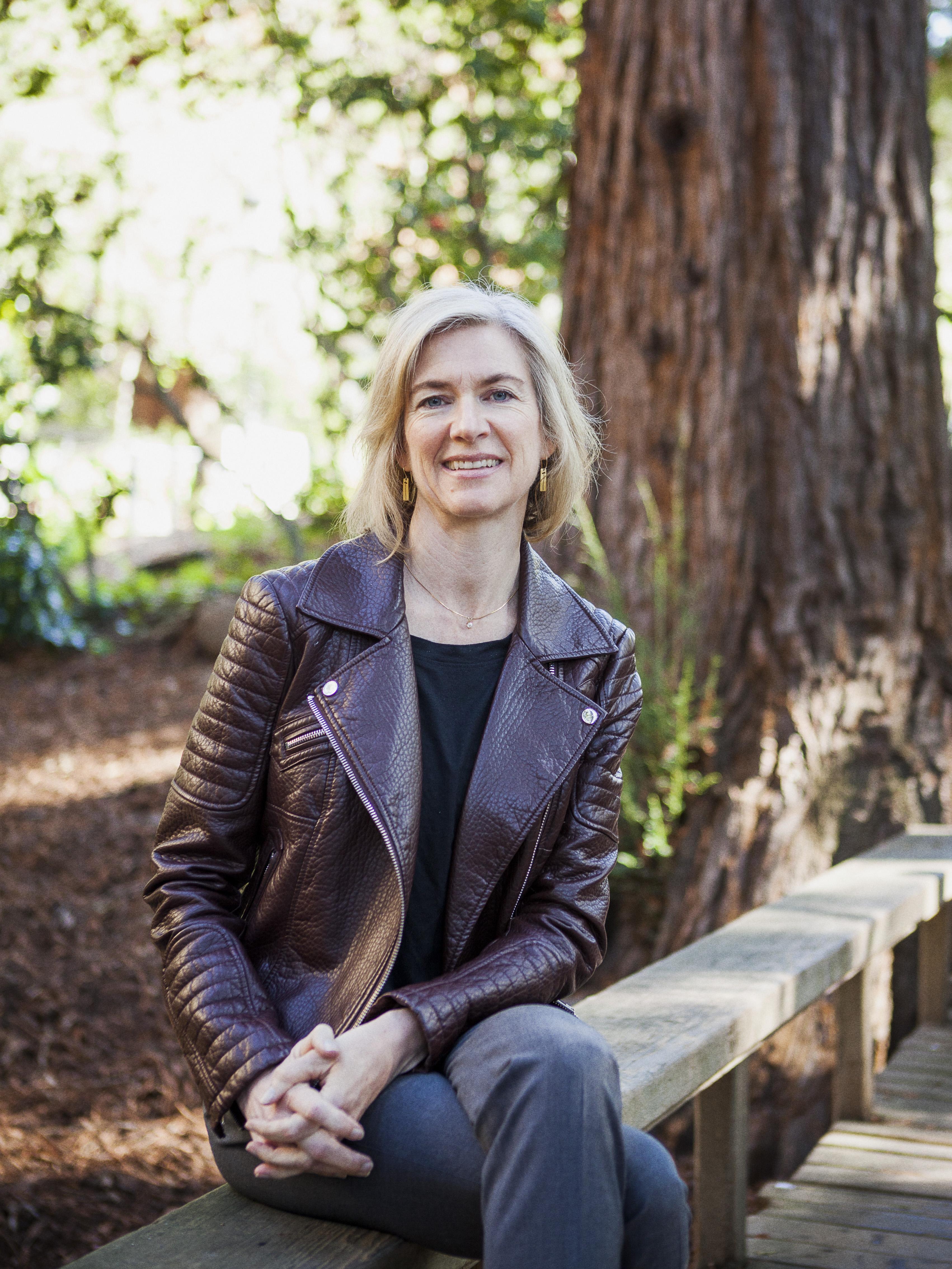 A photo of Jennifer Doudna on the UC Berkeley campus.