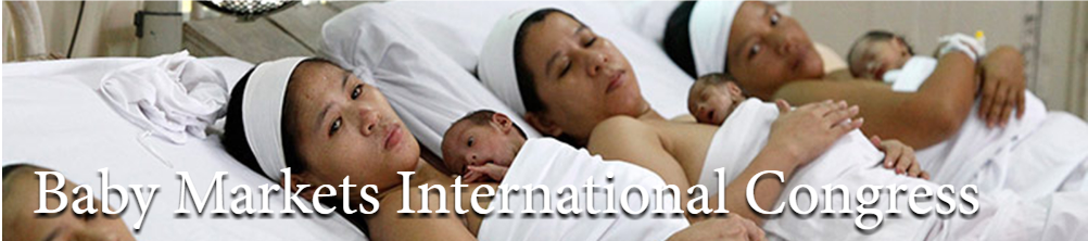 Promotional banner for the event, featuring several women of color laying down in white clothing and holding a baby on their chest.