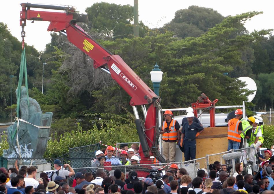 removing Rhodes statue