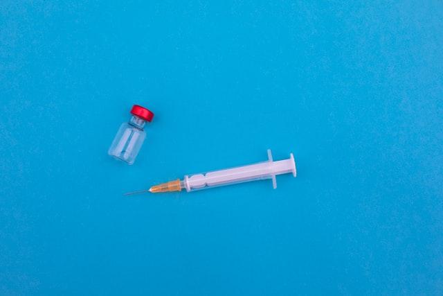 a needle and a tube