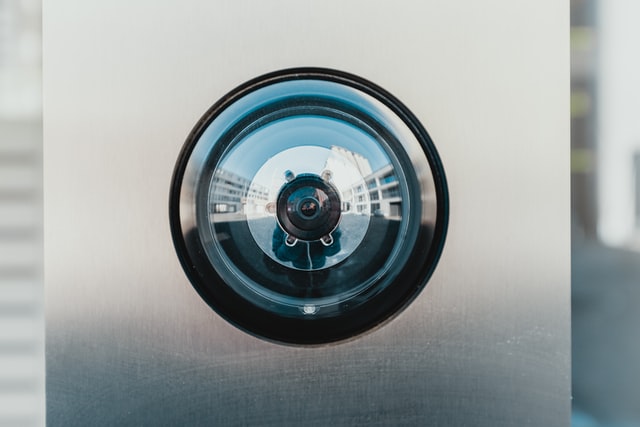 a security camera on white background