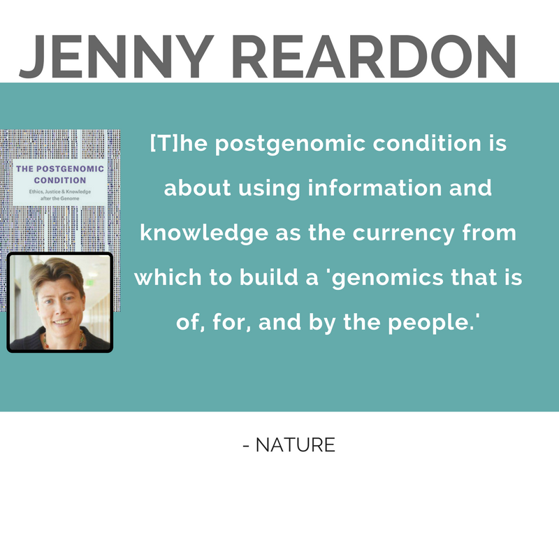 Quote from Nature, "The post genomic condition is about using information and knowledge as the currency from which to build a genomics that is of, for, and by the people..