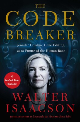 Cover of the book "Code Breaker" by Walter Isaacson with image of Jennifer Doudna